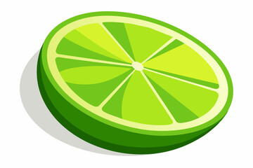 lime slice vector illustration 