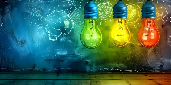 Chalkboard emphasizing need for embracing innovation and change in business environment. Concept Change Management, Business Innovation, Workplace Transformation, Growth Strategies