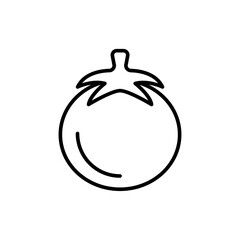 Tomato outline icons, minimalist vector illustration ,simple transparent graphic element .Isolated on white background