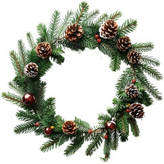 christmas wreath isolated on white © png4