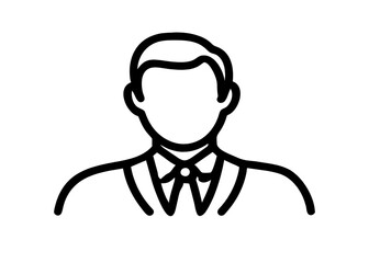 Businessman icon. man icon. Man in a tie, linear icon. Line with editable stroke

