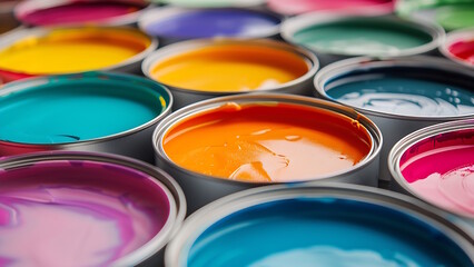 Paint can color palette, with so many colors.