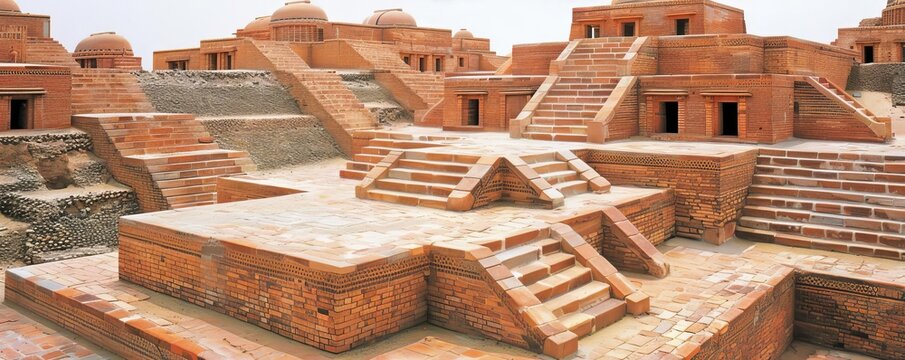 Indus Valley civilization at its zenith, showcasing the advanced urban planning and agricultural techniques of Ancient Harappa