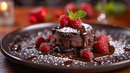 Close up of a chocolate cake