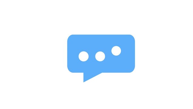 writing chat icon animation, buble chat waiting icon