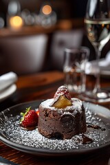 Close up of a chocolate cake