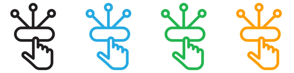 Interaction icon line art vector