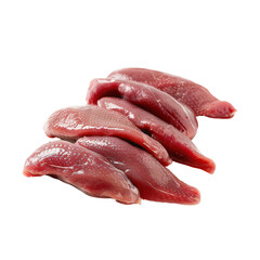 Raw Duck Meat isolated on transparent background