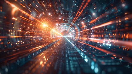 Generate a futuristic 3D visualization