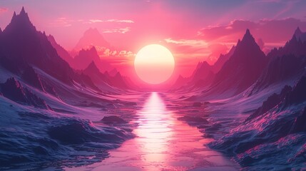 Generate a futuristic 3D visualization