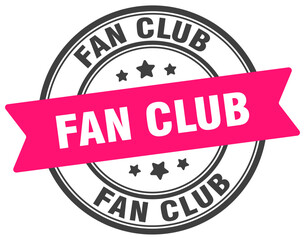 fan club stamp. fan club label on transparent background. round sign