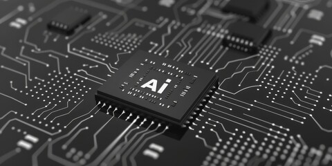 AI, Artificial Intelligence concept, 3d rendering, conceptual image. High quality photo.