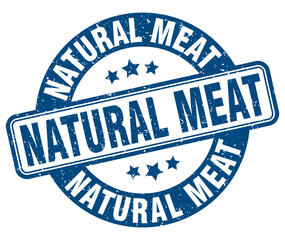 natural meat stamp. natural meat label. round grunge sign