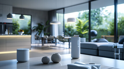 Fototapeta premium Futuristic Smart Home, Generative Ai