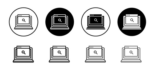 Web search icon vector set collection for web