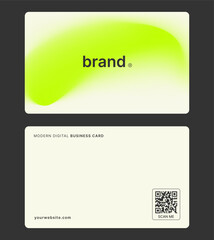 Trendy gradient mesh business card template