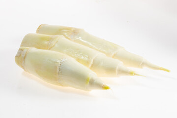 Water bamboo on white background in Yixing, Wuxi, Jiangsu, China