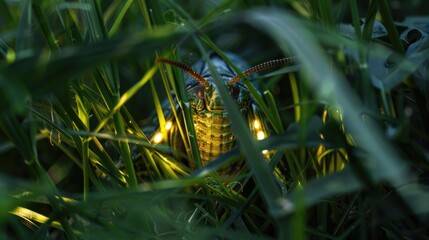 Reed armyworm stays hidden in the grass by day emerges at night