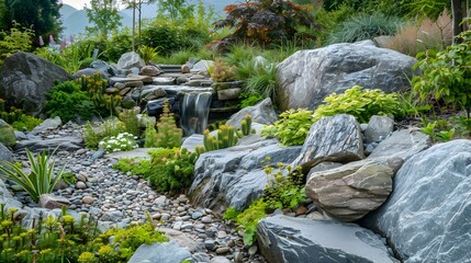 A garden with an alpine img