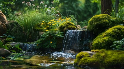 Fototapeta premium A garden with a natural pic