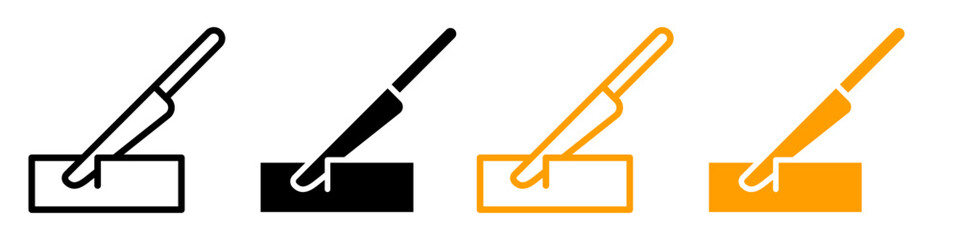 Butter icon logo set vector