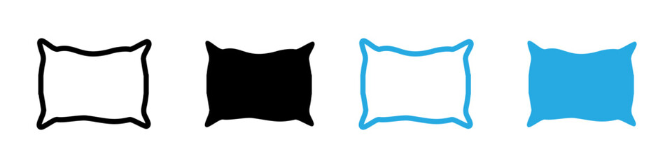 Pillow icon logo set vector