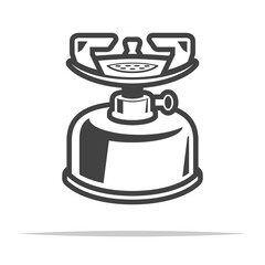 Portable gas stove icon transparent vector isolated