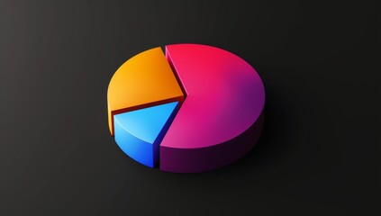 Obraz premium A pie chart with four equal sections, each labeled 