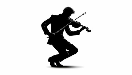 Shadow of a violin person