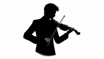Fototapeta premium Shadow of a violin person