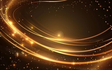 Obraz premium Vector golden light effect background.