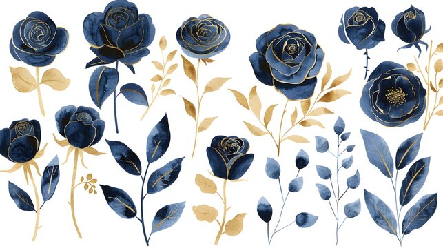 Watercolor rose style pic