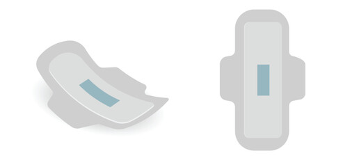 Sanitary Pads vector illustration on white isolated