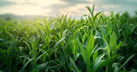 Fototapeta premium a tarragon field slender pic