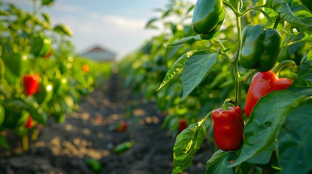 field of pepper plants img