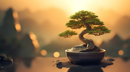 A small bonsai tree