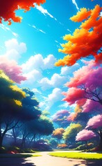 landscape with clouds