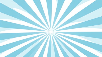 Abstract blue and white sunburst pattern background.
