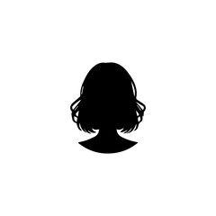 A silhouette woman with hair