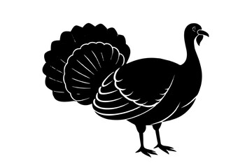 turkey silhouette vector illustration