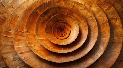 abstract wooden spiral pattern with concentric circles