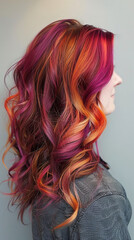 Naklejka premium Inspire hair colour for woman hair