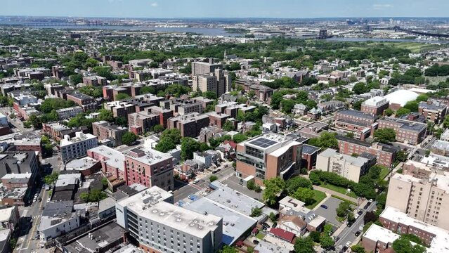 Aerial of Jersey City Journal Square 