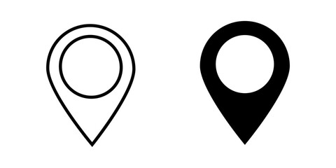 Marker Icon. Symbol isolated white background. vector illustration. color editable.