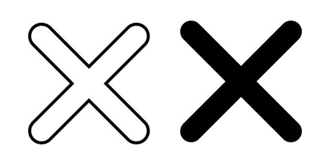 Obraz premium Cross Icon. Symbol isolated white background. vector illustration. color editable.