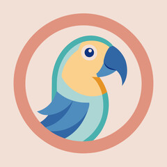 A Parrot logo icon vector art illustration