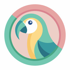 A Parrot logo icon vector art illustration