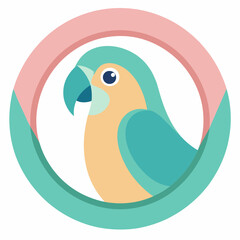 A Parrot logo icon vector art illustration