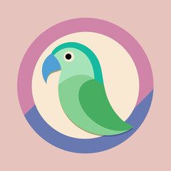 A Parrot logo icon vector art illustration