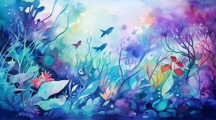 Abstract Surreal Image Pattern Background, Hybrid Creatures and Alien Vegetation, Texture, Wallpaper, Background, Cell Phone Cover and Screen, Smartphone, Computer, Laptop, 16:9 Format - PNG